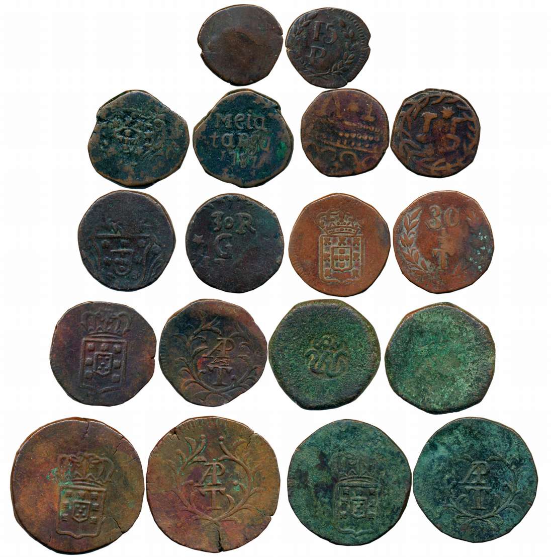 Goa, Copper (9), various types and denomination. Fine to very fine. 9 coins.