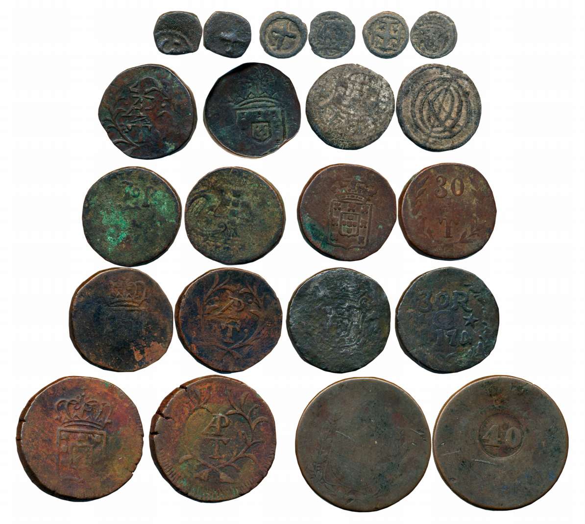 Goa, Copper (11), various types and denomination. Fine to very fine. 11 coins.