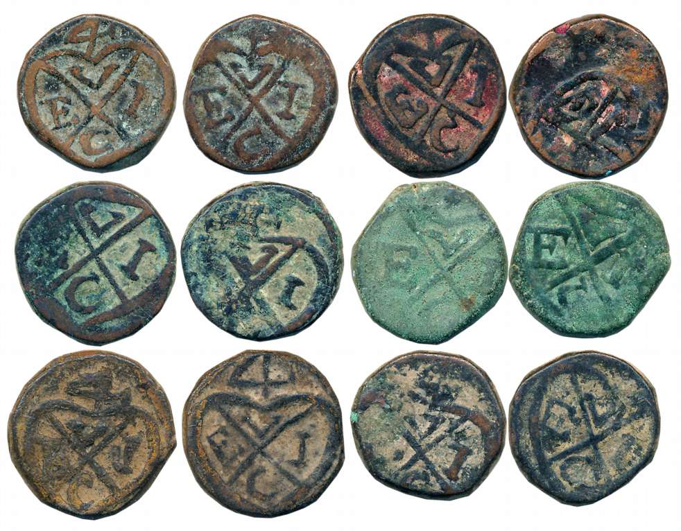 Copper Paisa (6), “Bharuch” issue. Fine to very fine. 6 coins.