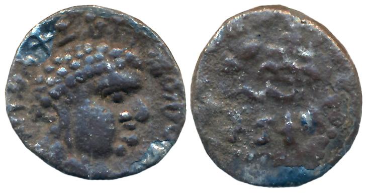 Satavahanas, Vasithiputra Siri Satakarni, Silver Drachm, 1.92g, “Portrait” type, Obv: Bust