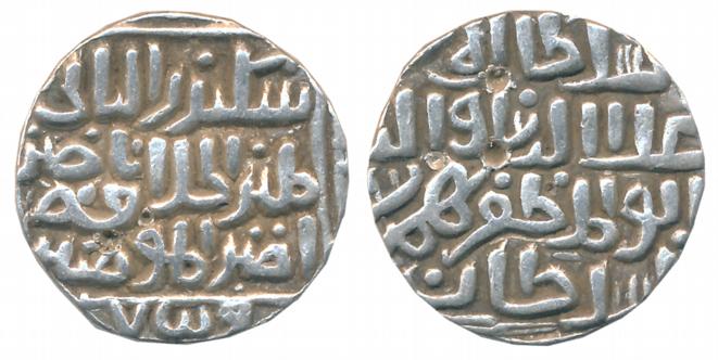 Ala al din Bahaman Shah, Silver Tanka, 11.01g, Hadrat Ahsanabad Mint, AH 759, Obv: al-sult