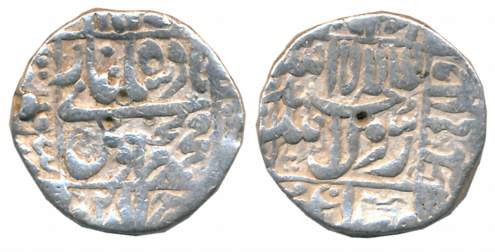 Murad Bakhsh, Silver Rupee, 11.41g, Surat Mint, central inscription within square, knots a
