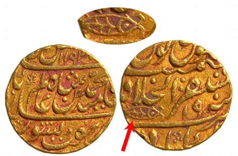 Shah Alam II, Gold Mohur, 10.75g, Mustaqir al Khilafah Akbarabad Mint, AH 1192/ RY 19, Fis
