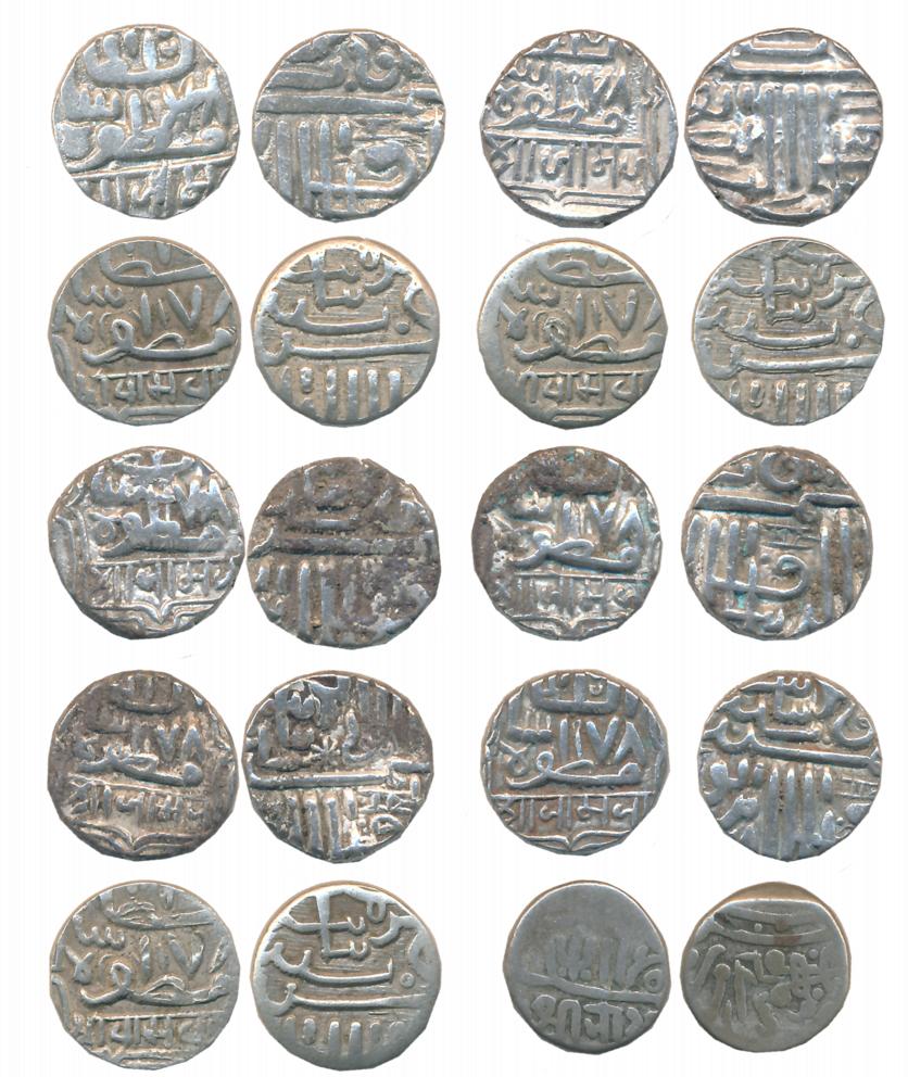 Sri Jamji, Silver Kori (10). Fine to very fine. 10 coins.