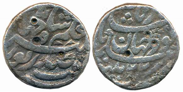 Jahangir, Nurjahan, Silver Rupee, 11.30g, Patna Mint, RY 22 (KM# 168.5). Fine+.