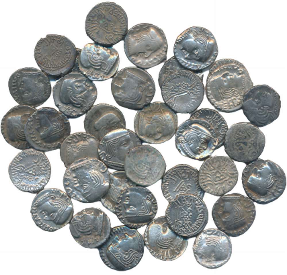 Western Kshatrapas, Silver Drachmas (38), various kings and types. Very fine to very fine+
