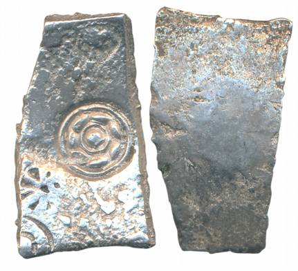 Punch Marked, Attributed to Shakya Janapada, Silver 5 Shana, 6.34g, Uniface, “Narhan Hoard