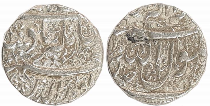 Jahangir, Silver Rupee, 11.21g, “Nur ud din” type, Jalnapur Mint (KM# 141.6). About extrem