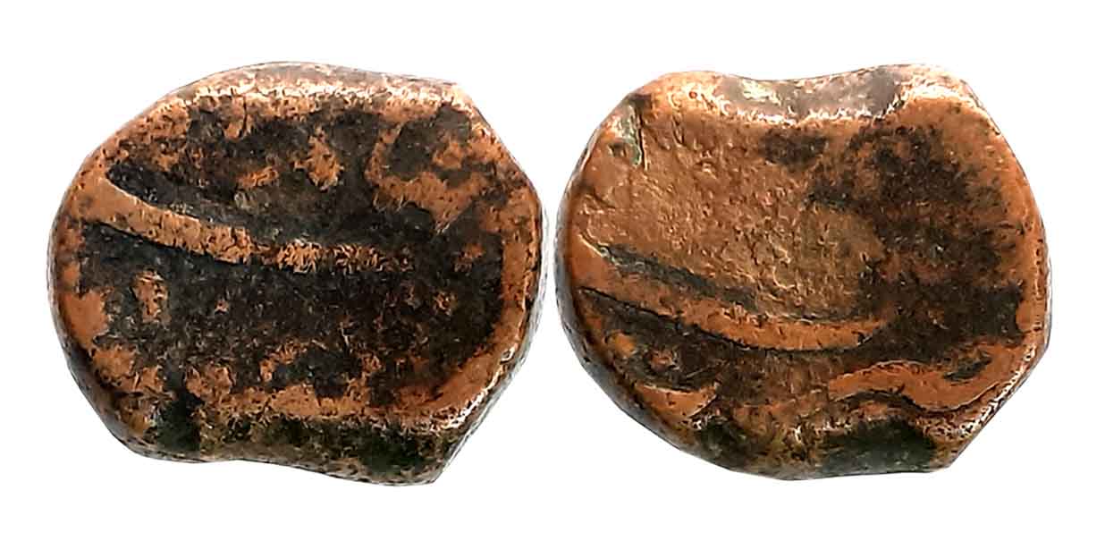 Jahandar Shah, Copper Dam, 20.86g, Surat Mint (Not listed in KM). Fine, rare.