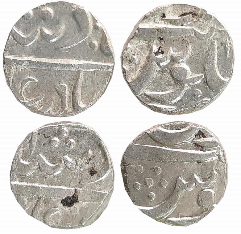 Miraj- Murtazabad, Silver Rupees (2), 11.25g, 11.25g, in the name of Shah Alam II, Devnaga