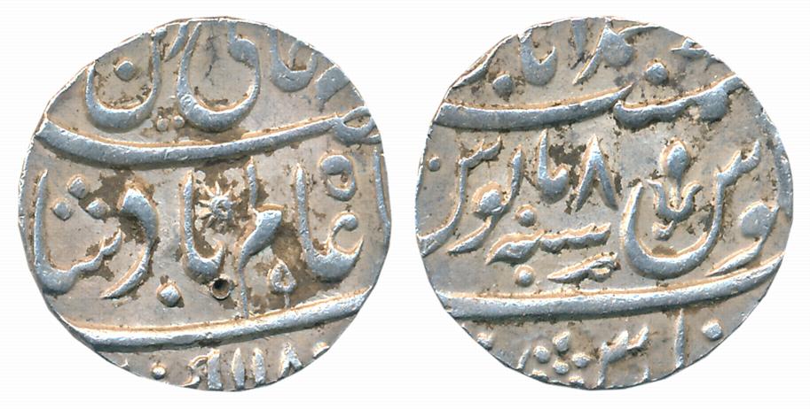 Suja ud Daula, Silver Rupee, 11.34g, Muhammadabad Banaras Mint, in the name of Shah Alam I