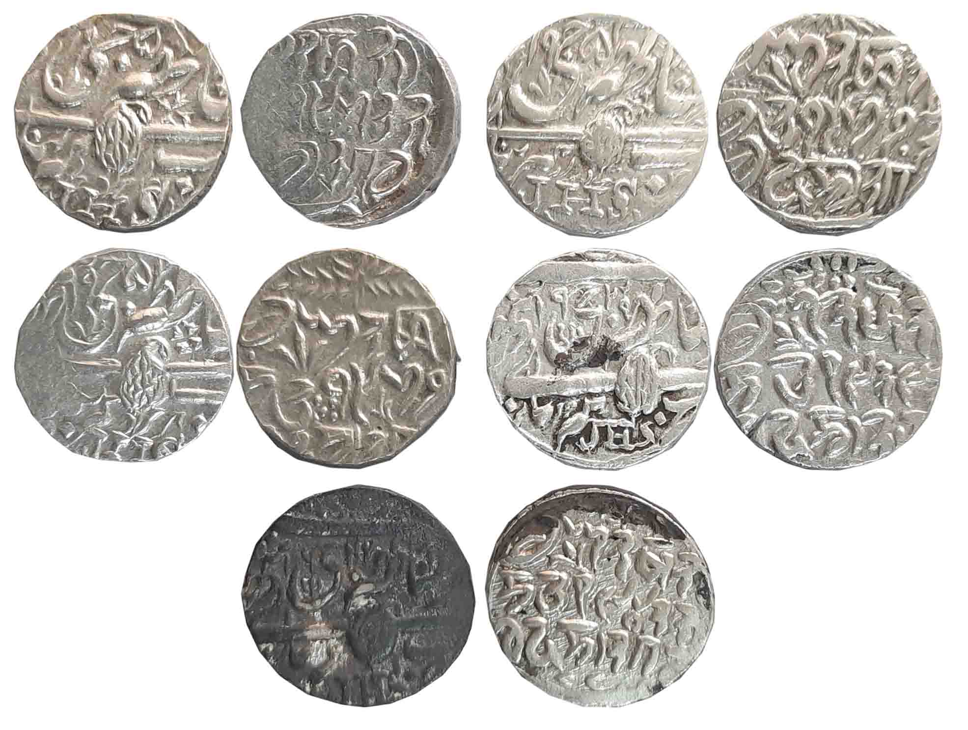 Silver Rupees (5), with English initial “JHS”, various dates. Very fine to very fine+. 5 c