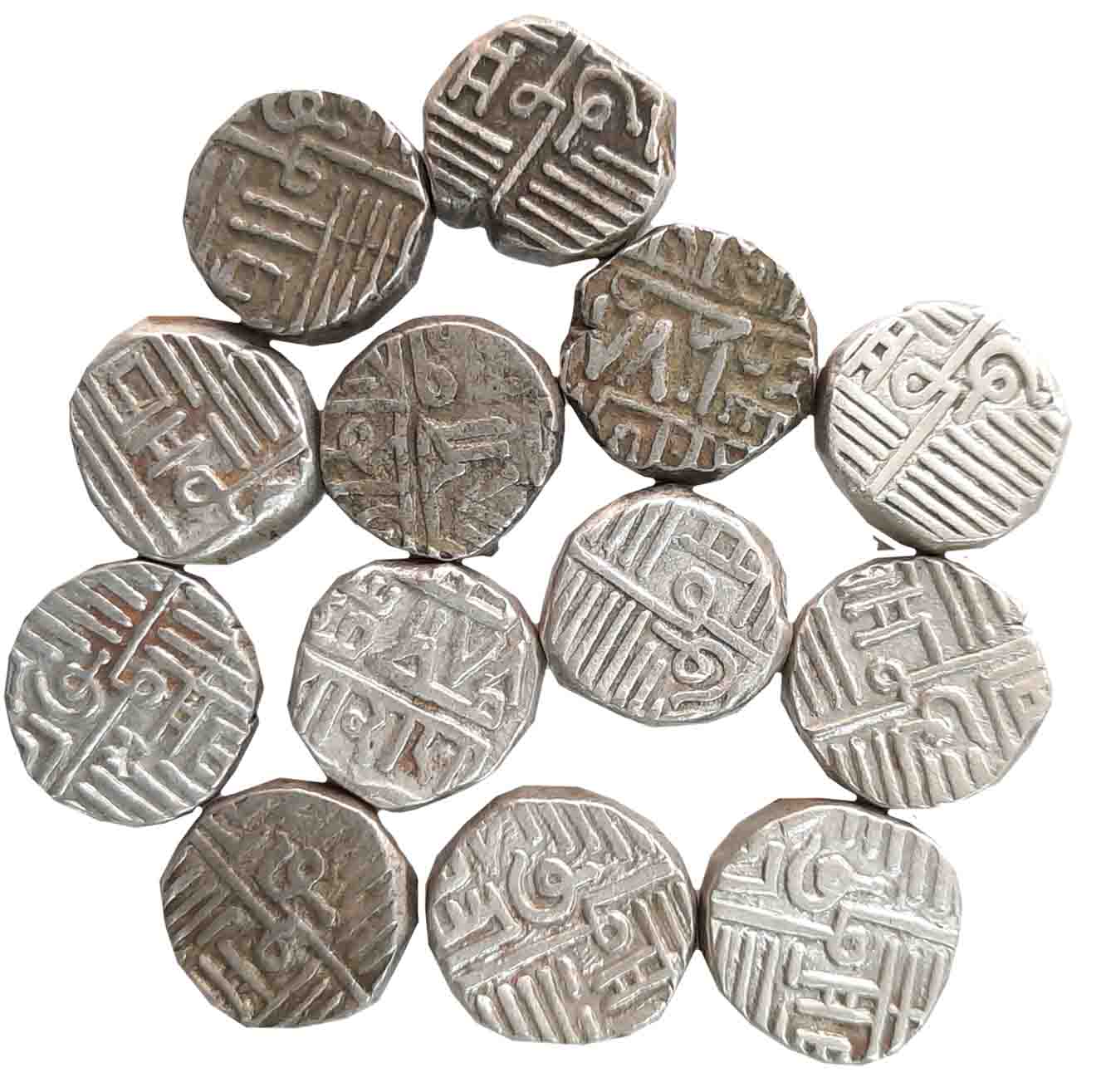 Silver Kori (13), (KM# C# 38). Very fine to very fine+. 13 coins.