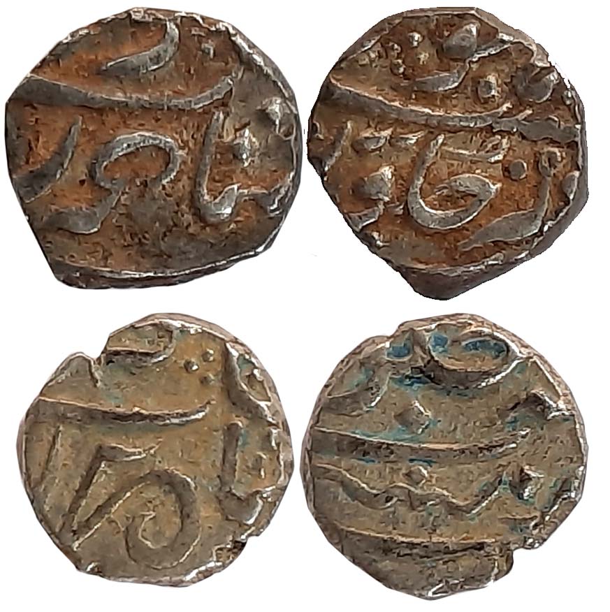 Malabar Coast, Silver 1/5 Rupees (2), 2.25g, 2.17g, Mumbai Mint, in the name of Alamgir II