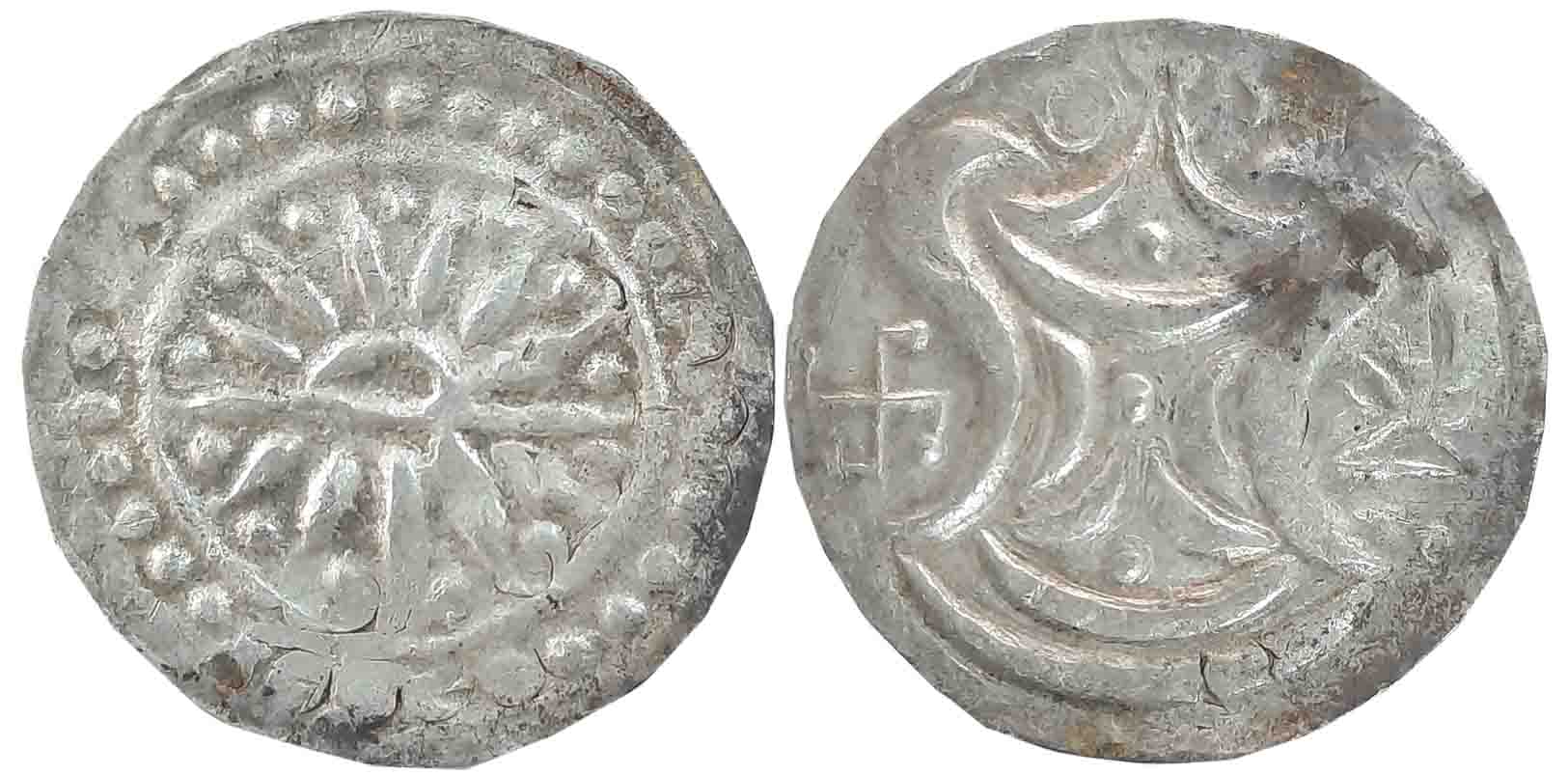 Burma, Ancient Kingdom of Srikshetra, Pyu kingdom, Silver, 9.28g, Obv: "Rising sun" with s