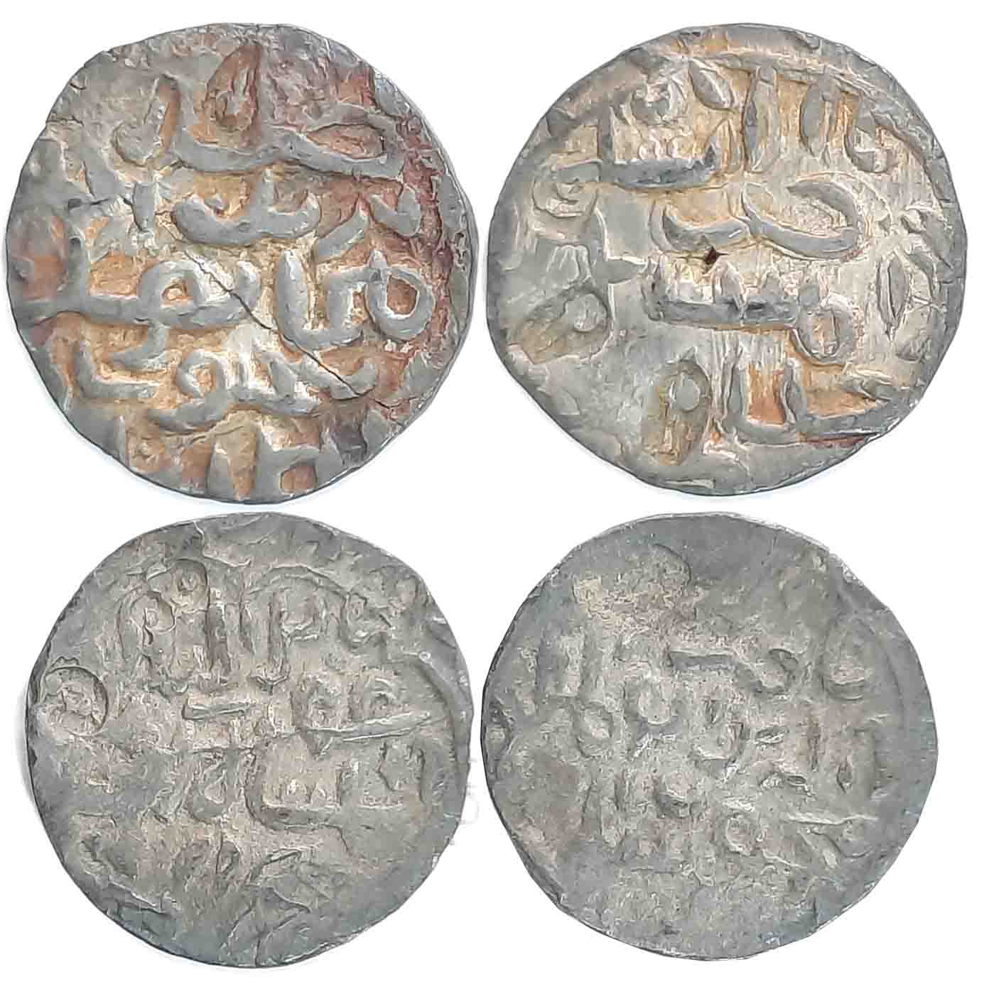 Nasir al din Mahmud Shah III, Silver Tanka (2), 10.64g, 10.71g. Very fine. 2 coins.