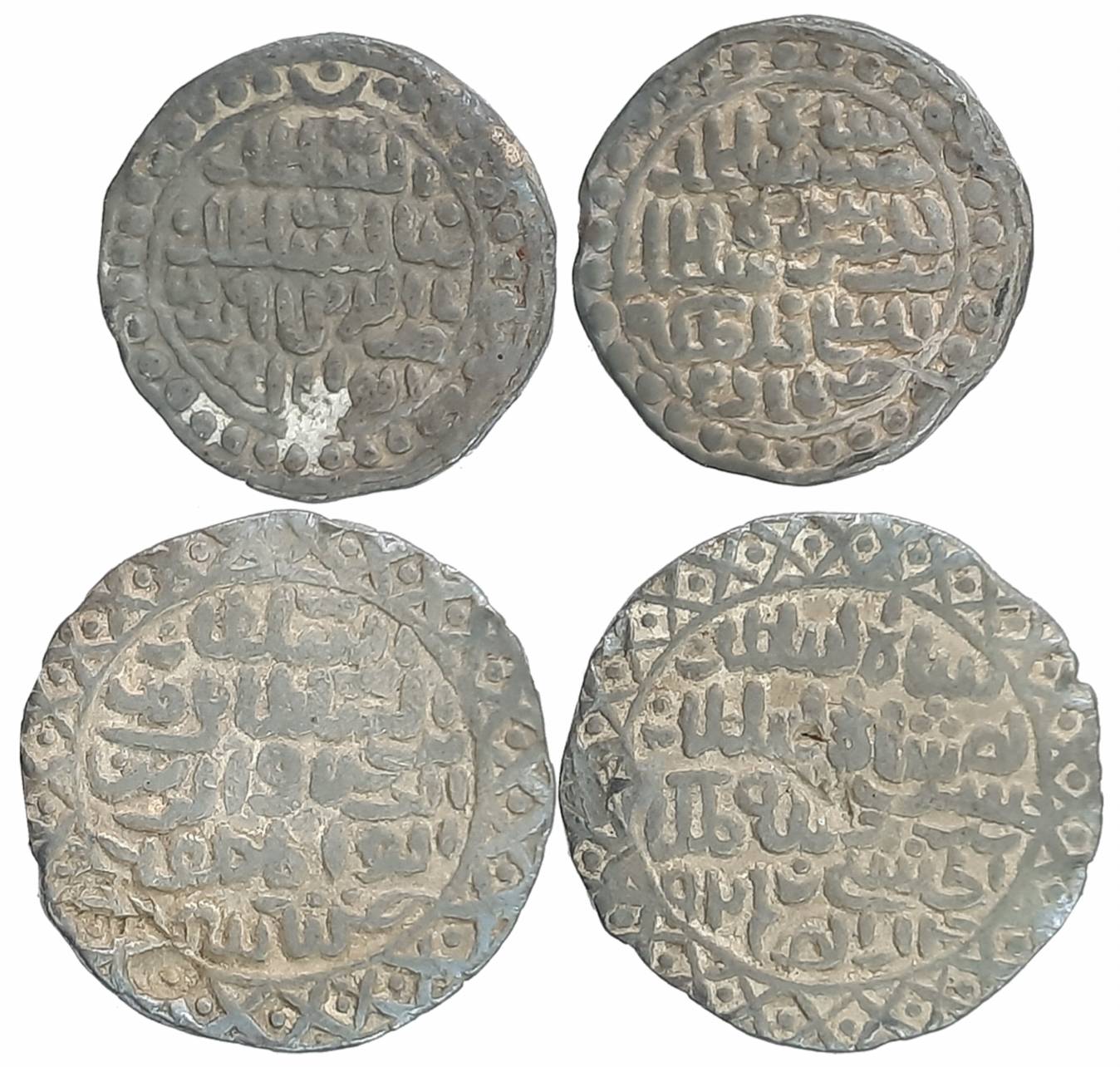 Nasir al din Nusrat Shah, Silver Tanka (2), 10.62g, 10.54g, Nusratabad Mint (G&G# B840) & 