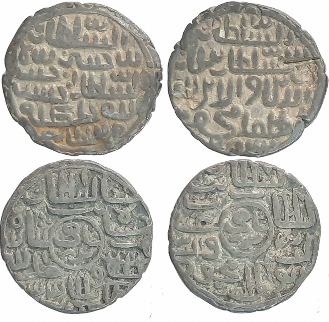 Ghiyath al din Mahmud Shah, Silver Tanka (2), 10.79g, 10.58g. Very fine. 2 coins.