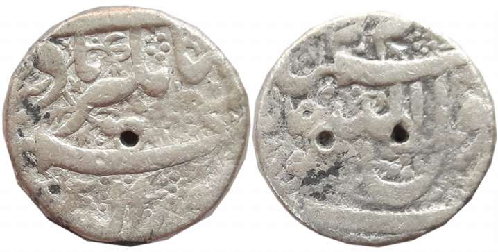 Jahangir, Silver Rupee, 11.13g, “Kalima” type, Jalnapur Mint (KM# 141.6). Fine+, scarce.