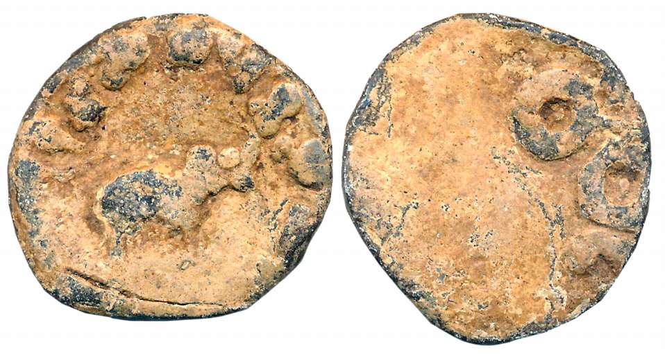 Satvahanas, Wai-Karhad Region, Vasithiputa Siri Pulumavi, Lead, 10.79g, “Wategaon hoard” t