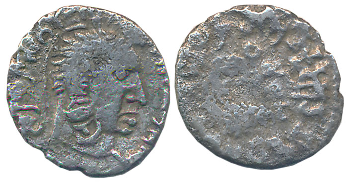 Satavahanas, Gautamiputra Siri Yajna Satakarni, Silver Drachma, 1.52g, Portrait type, Obv: