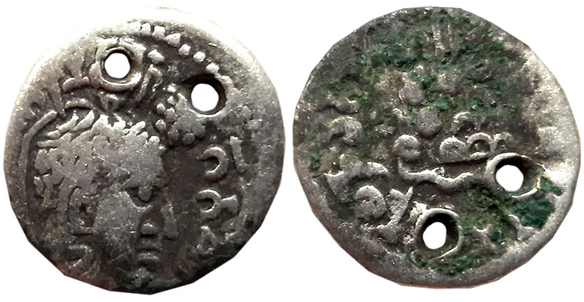 Satavahanas, Gautamiputra Siri Yajna Satakarni, Silver Drachma, 2.03g, Portrait type, Obv: