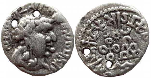 Satavahanas, Vasithiputra Siri Satakani, Silver Drachma, 1.96g, “Portrait” type, Obv: Bust