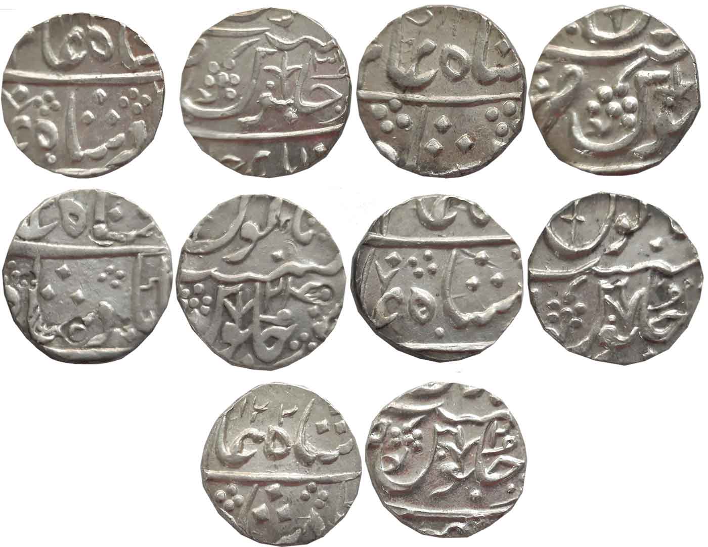 Chandor- Jaaffarabad, Silver Rupees (5), in the name of Shah Alam II, RY 24, AH 1202/ RY 2