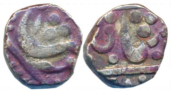 Panhala, Silver 1/2 Rupee, 4.95g, Azamnagar Gokak Mint, in the name of Muhammad Shah (M&W#