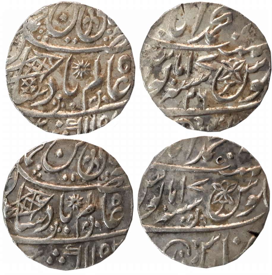 Muhammadabad Banaras, Silver Rupees (2), 11.36g,11.32g, in the name of Shah Alam II, AH 11