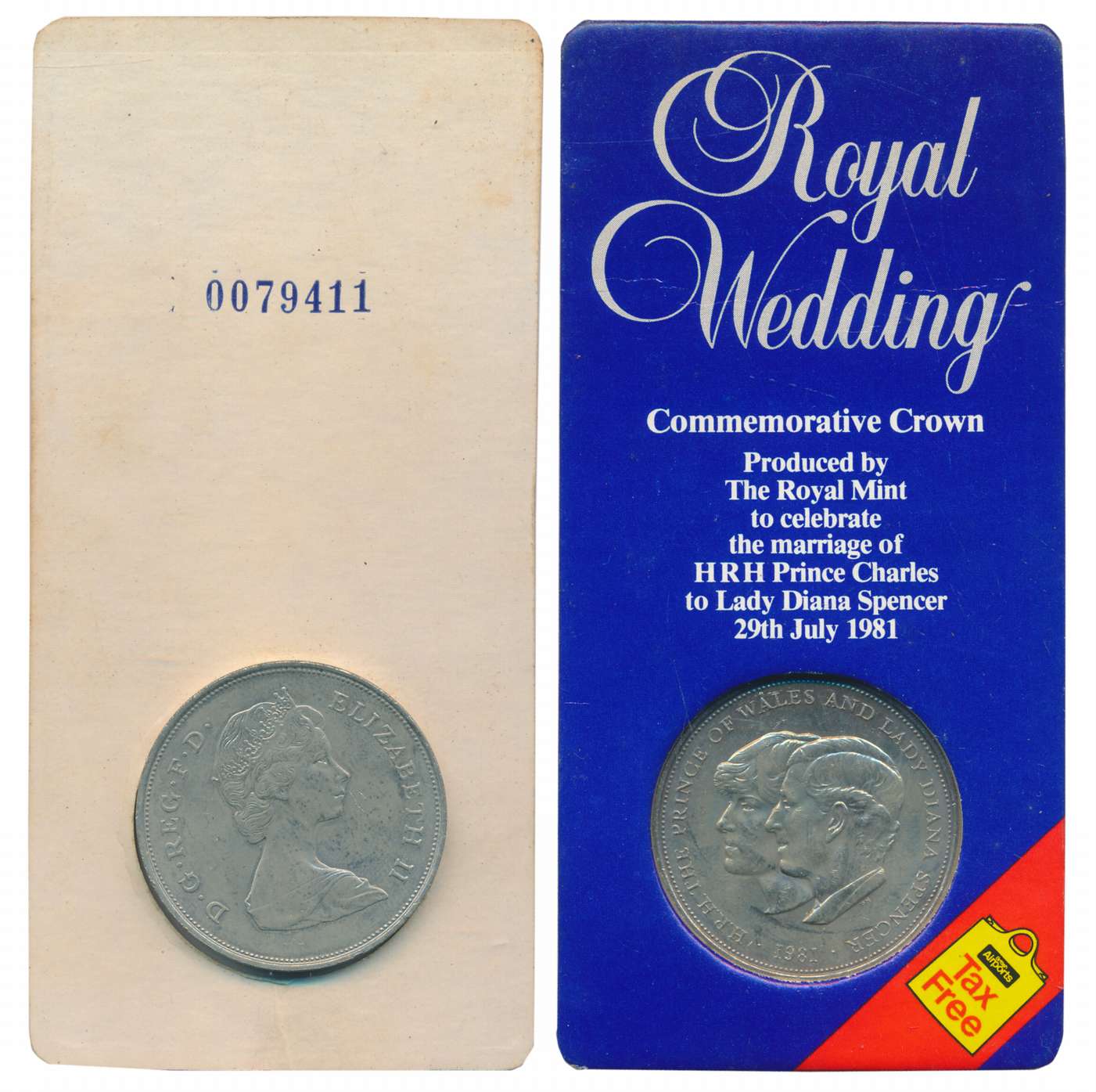 United Kingdom, The Royal Mint to celebrate the marriage of HRH prince Charles to Lady Dia