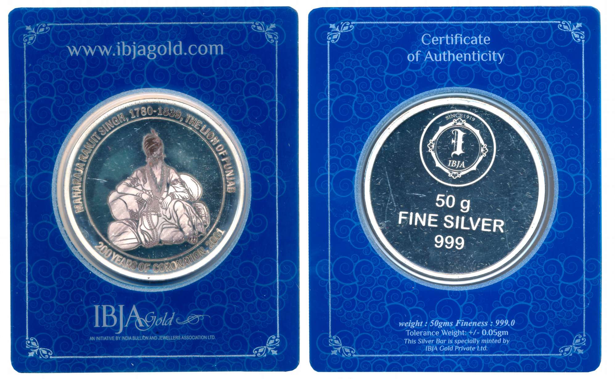 Sikh Medal, Commemorating the 200 Years of Coronation of Maharaja Ranjit Singh, Silver, Ob