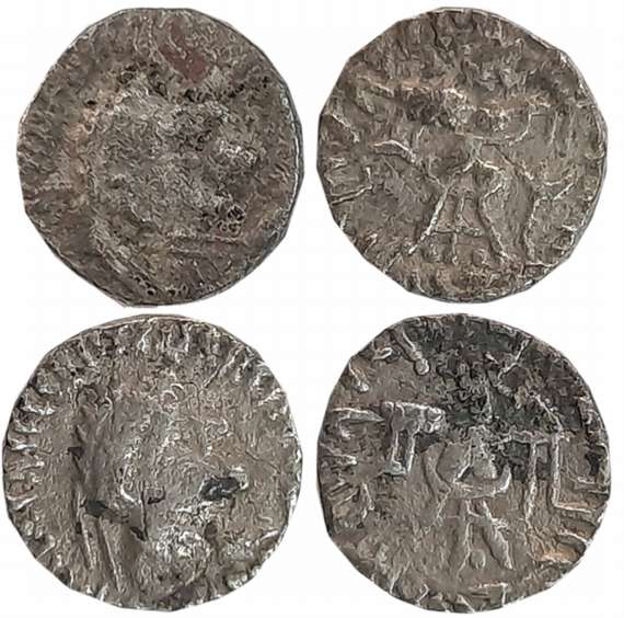 Indo Greeks, Strato III ‘the Father-loving’ issued jointly with Strato II, Silver Drachms 