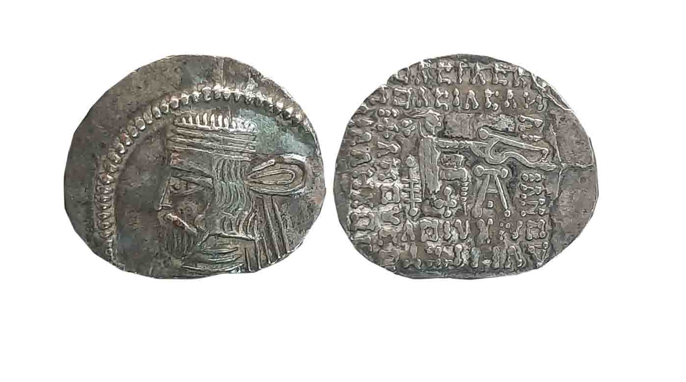 Parthia, Pakores I, Silver Drachm, 3.63g, Ekbatana Mint, Obv: Diademed bust left, with lon