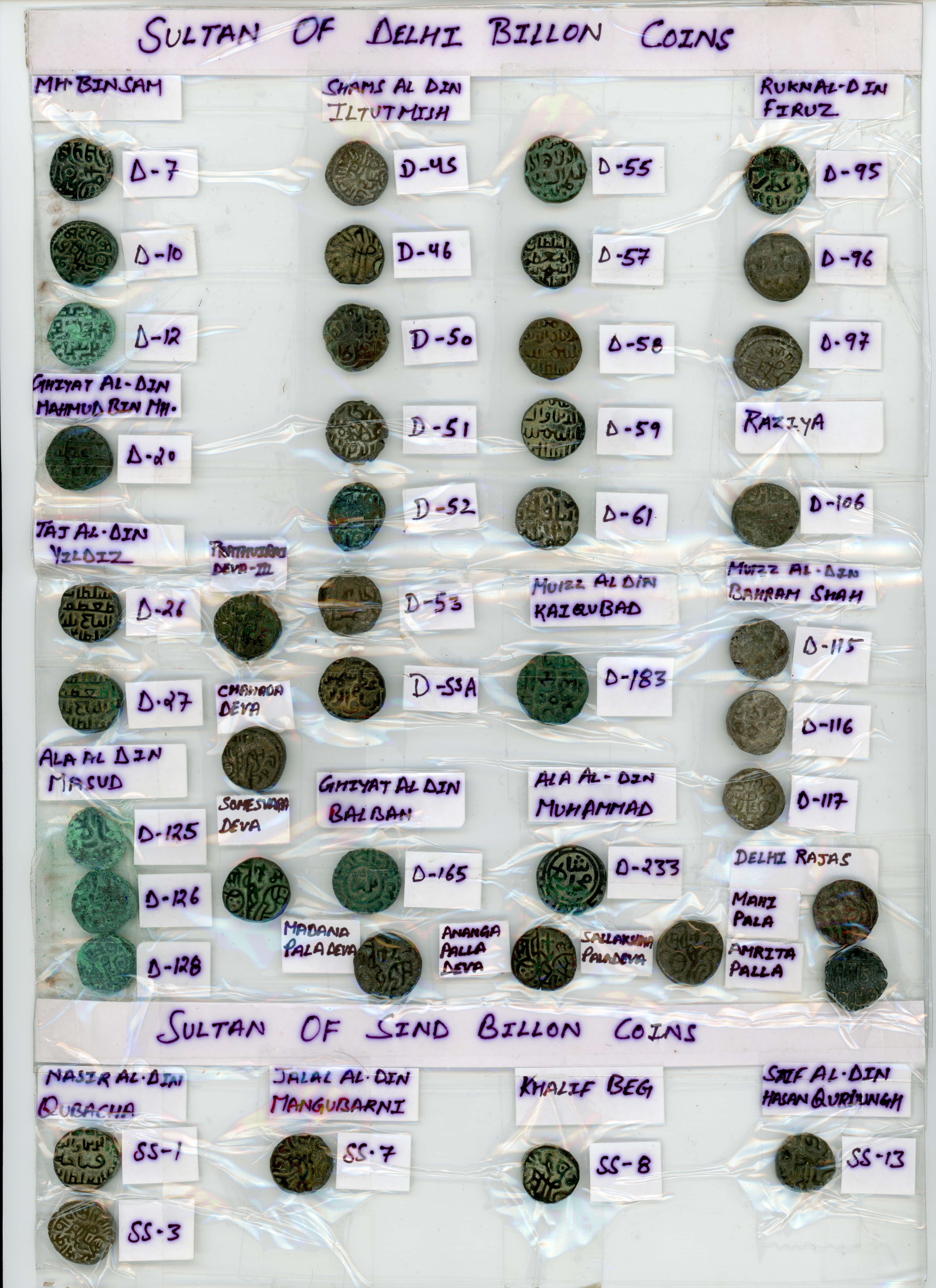 Collection of Sultan Copper & Billion Coins (44), Delhi Sultanate (31), Muhammad bin Sam (