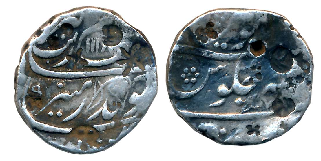 Aurangzeb, Silver Rupee, 11.41g, Parenda Mint, AH 1118 (KM# 300.70). Very fine.