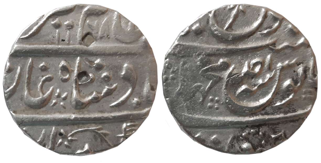 Alamgir II, Silver Rupee, 11.24g, Machalipattan Mint, AH 1168/ RY Ahad (KM# 460.41). Very 
