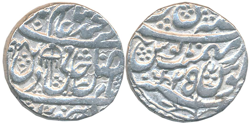 Silver Rupee, 11.04g, Qasba Panipat Mint, AH (11)98/ RY 25, in the name of Shah Alam II, S