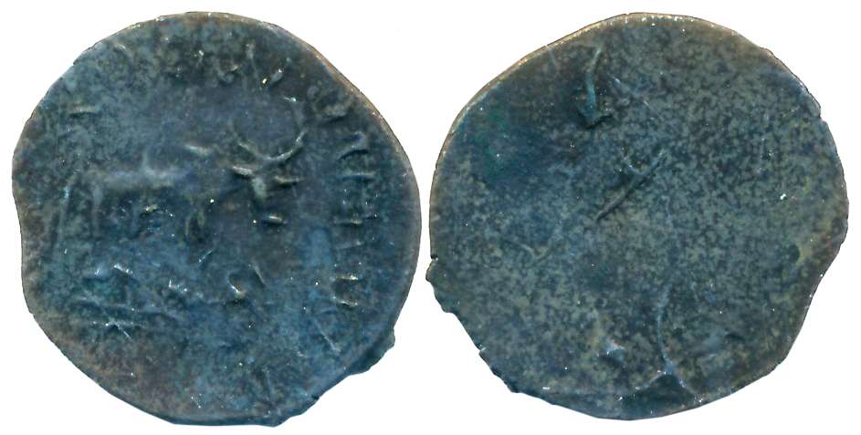Lesser Satvahanas of Banavasi Region, Potin, 1.54g, Obv: Bull standing facing right with a
