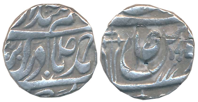 Karam Singh, Silver Rupee, 10.09g. Very fine.