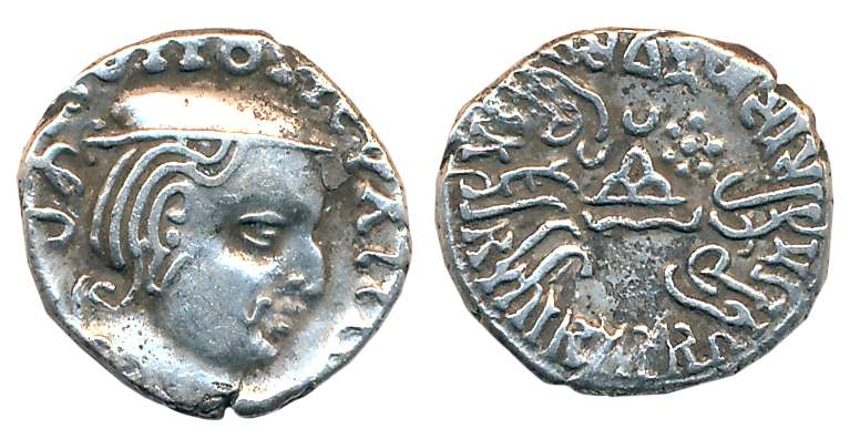 Western Kshatrapas, Vijayasena son of Damasena as Mahaksatrapa, Silver Drachma, 2.18g, SE 