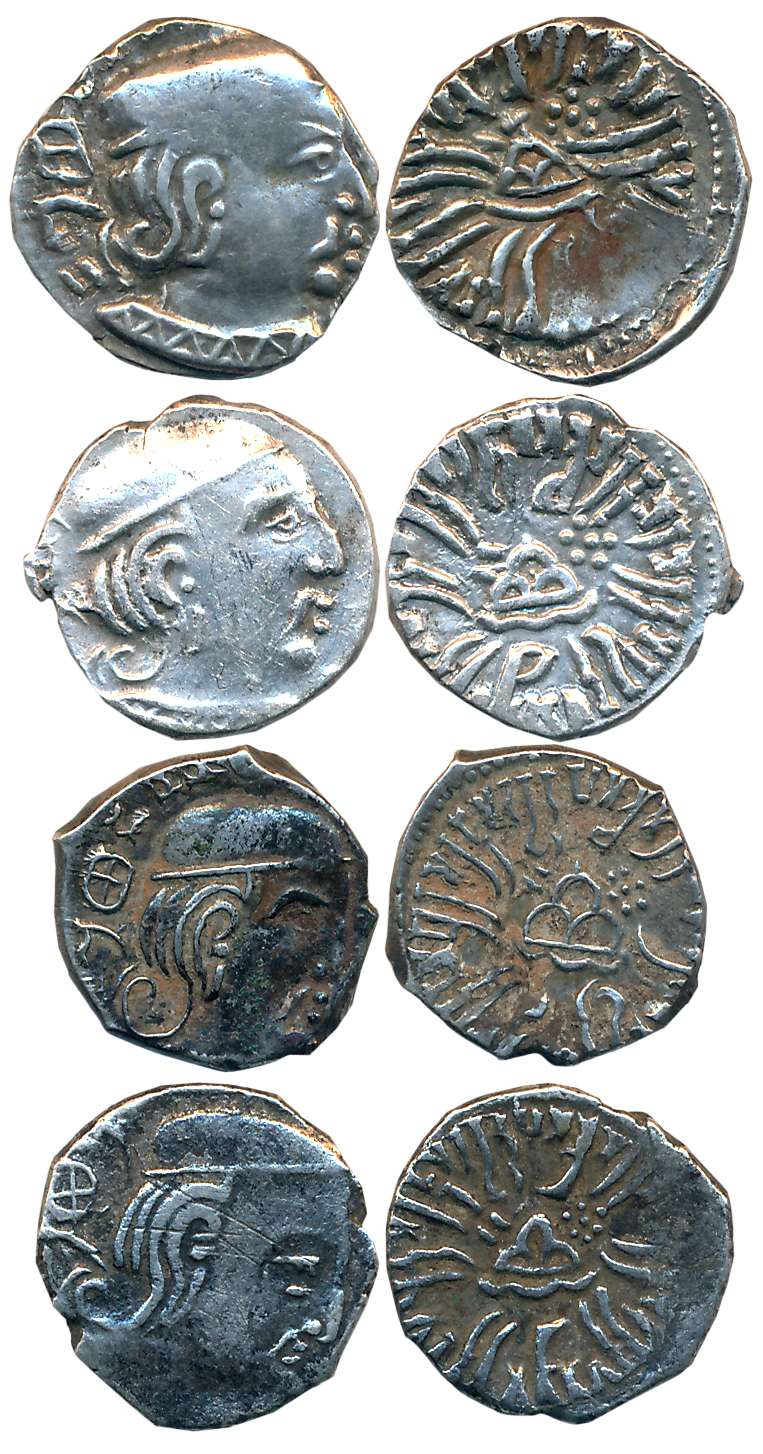 Western Kshatrapas, Swami Rudrasena III son of Swami Rudradaman II, Silver Drachma (4), 1.