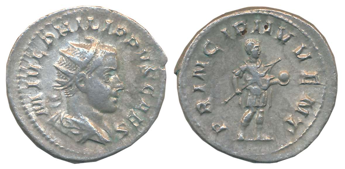 Roman Empire, Gordian III, Silver Antoninianus, 4.65g, Obv: Radiate draped and cuirassed b