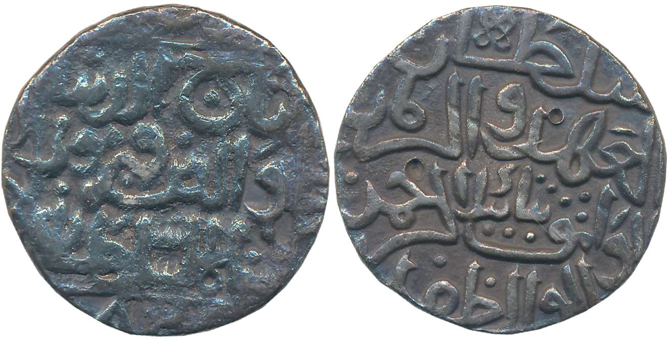 Taj ul Din Firuz, Silver, Tanka, 9.32g, Hadrat Ahsanabad Mint, AH 82X (G&G BH63). Very fin