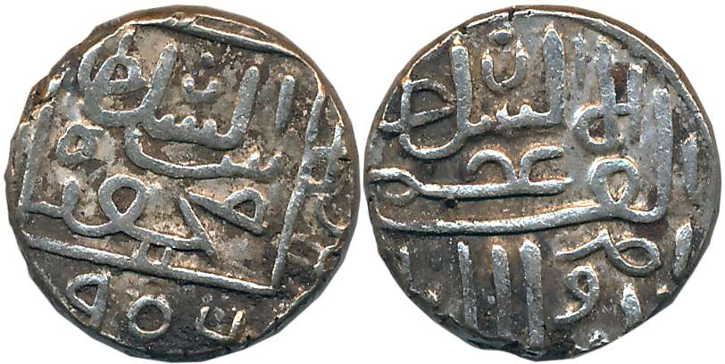 Mahmud I, Silver 1/2 Tanka, 5.72g, AH 906, Muhammadabad Mint, Obv: Al Sultan Al Azam Nasir