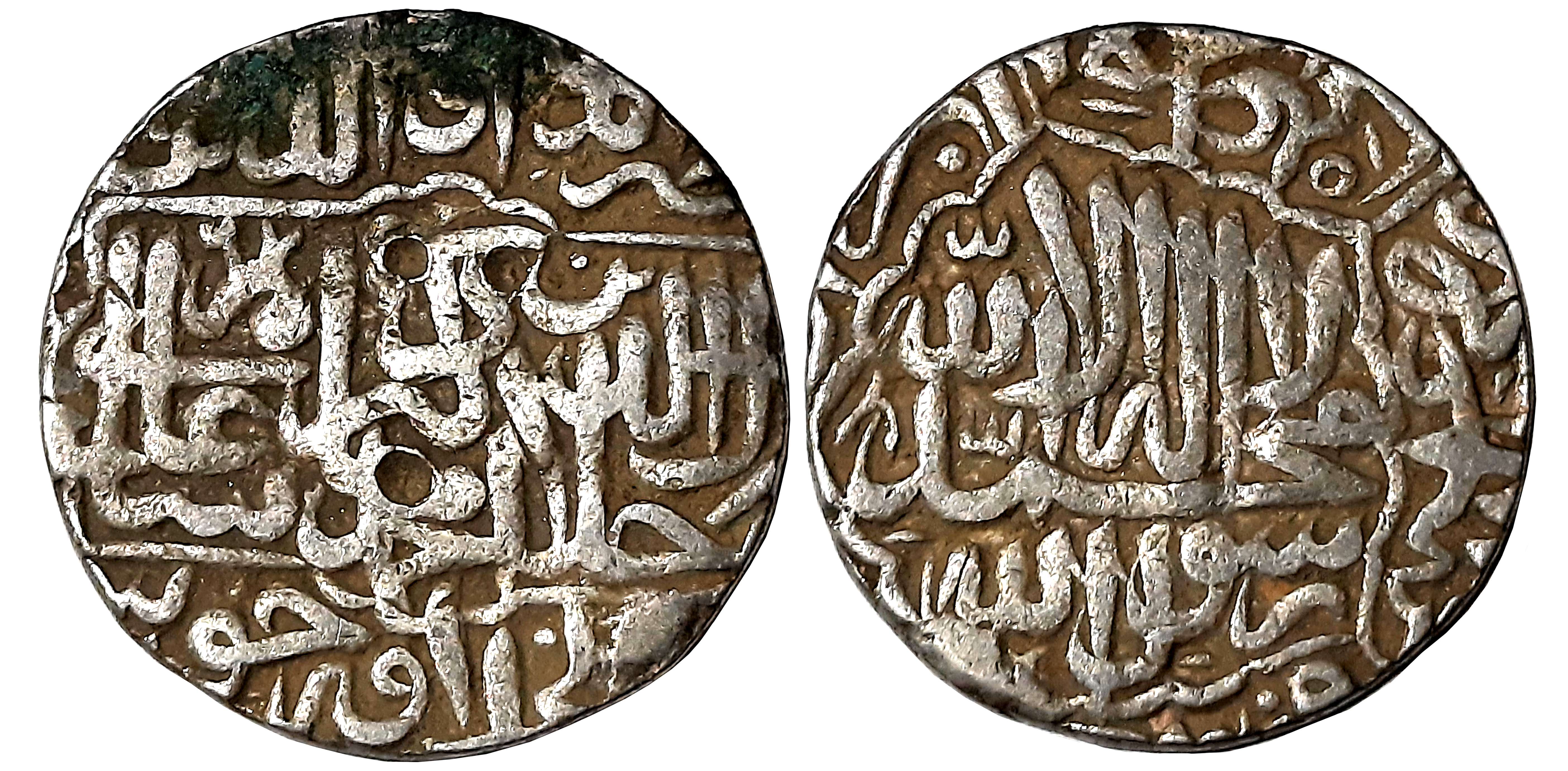 Akbar, Silver Rupee, 11.41g, “Kalima” type, Dar ul Khilafat Jaunpur Mint (KM# 80.10). Very