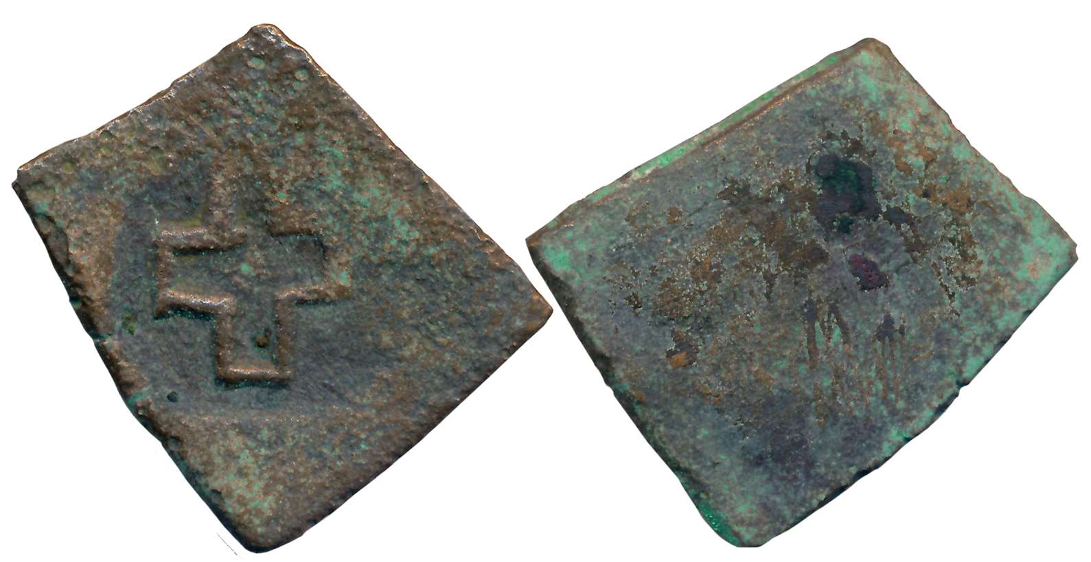 Post-Mauryan/Pre-Satavahana, Khandesh region, Prakashe area, Uninscribed Copper, 7.87g, Bo