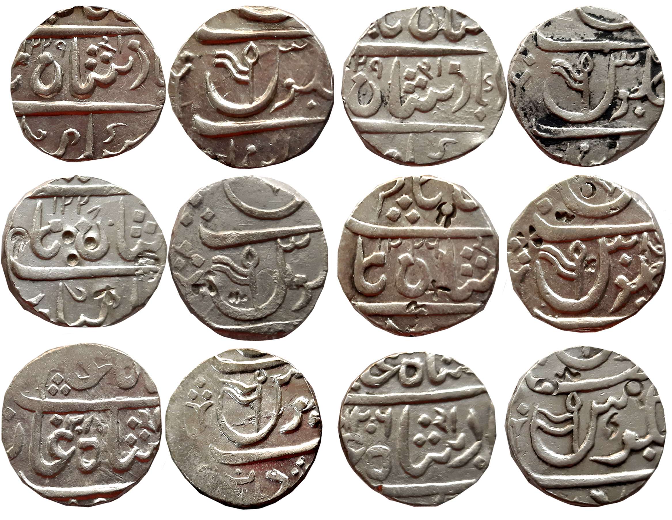 Nashik- Gulshanabad, Silver Rupees (6), in the name of Shah Alam II, Flag to left on rever