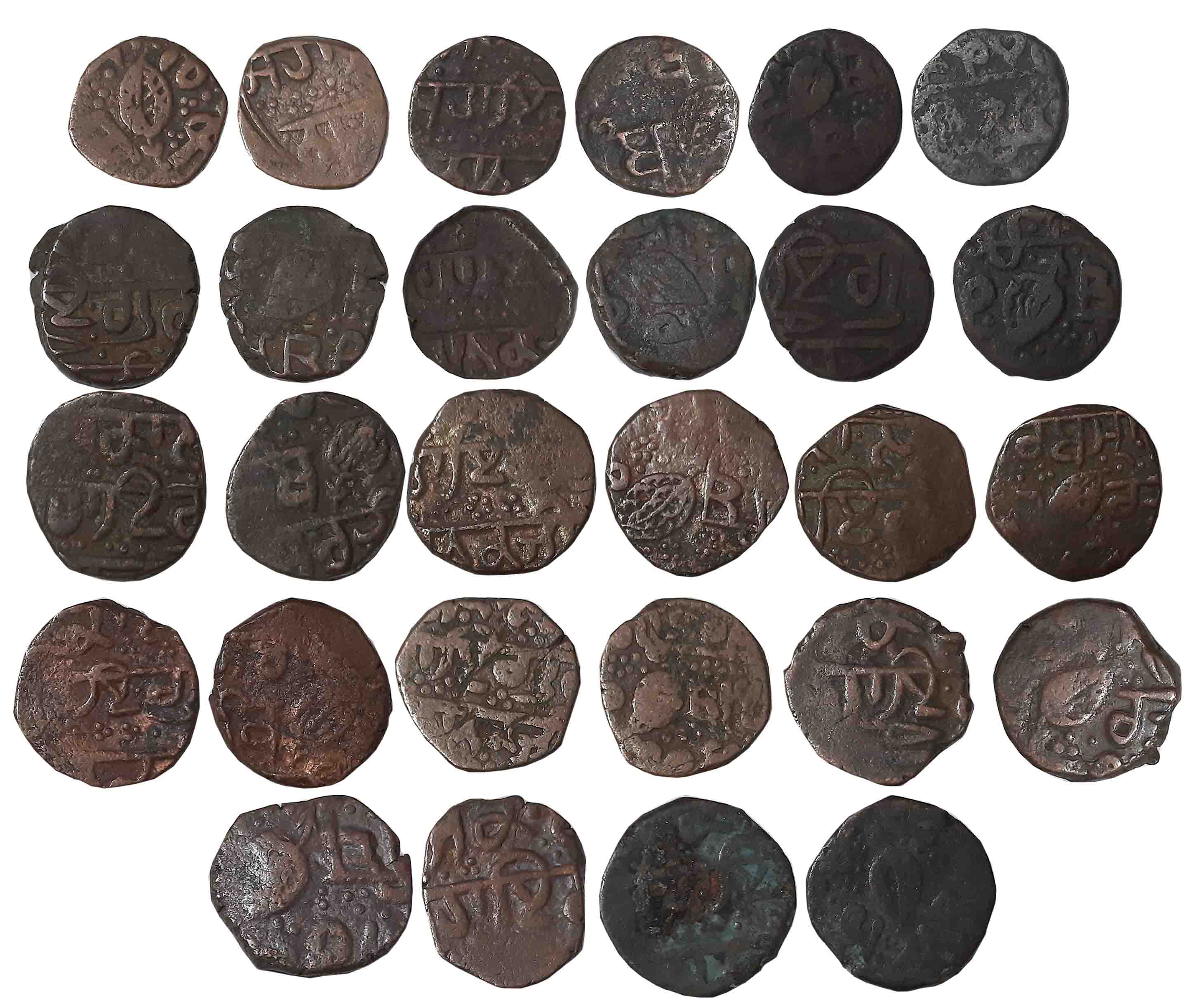 Copper Paisa (14), Various types. Very fine to very fine+. 14 coins.