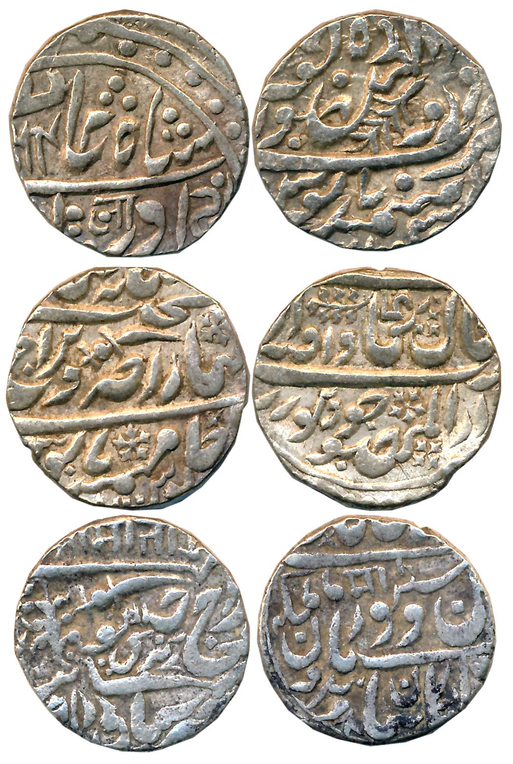 Silver Rupees (3), 11.42g, 11.42g, 11.40g, with the name of Shah Alam II (2) & Victoria Qu